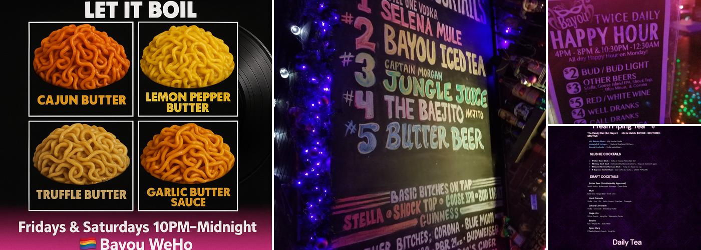Bayou Menu