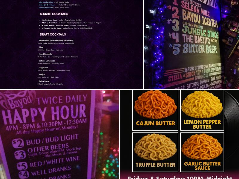 Bayou Menu