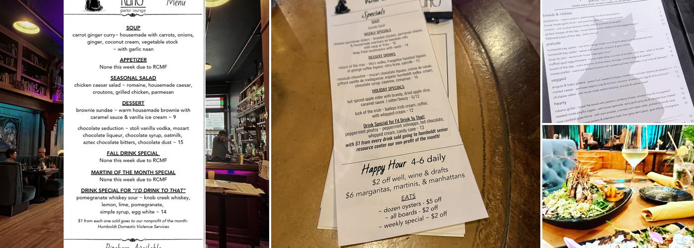 Phatsy Kline's Parlor Lounge Menu