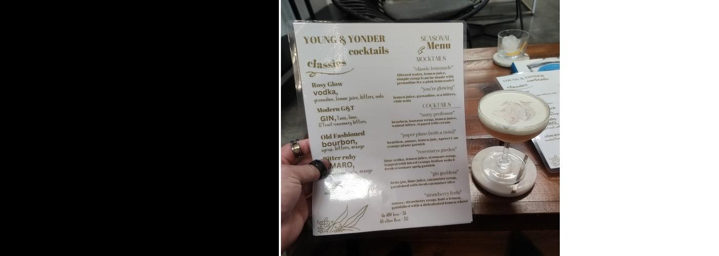 Young & Yonder Spirits Menu