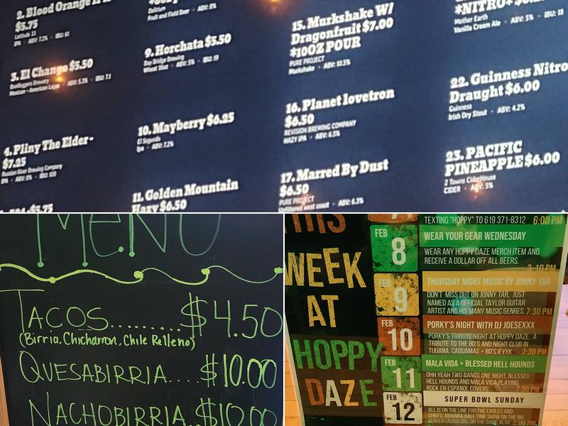 Hoppy Daze Tap House Menu