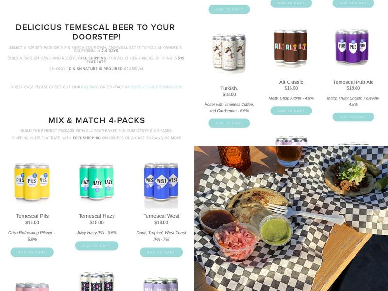 Temescal Brewing Menu