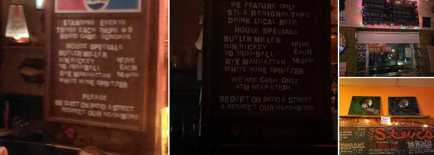 Tick Tock Tavern Menu