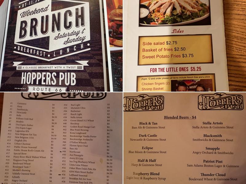 Hoppers Pub Menu