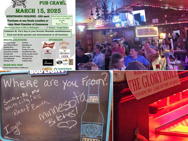 The Glory Hole Bar Menu