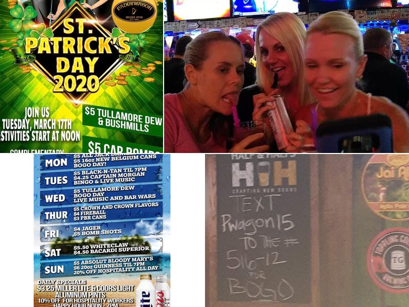 Paddy wagon irish pub Menu