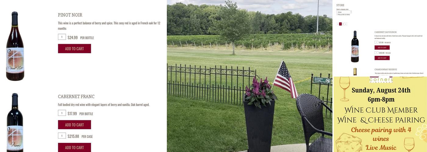 12 Corners Vineyards Menu