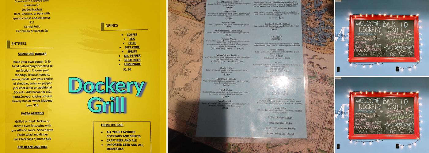 Dockery Grill Menu