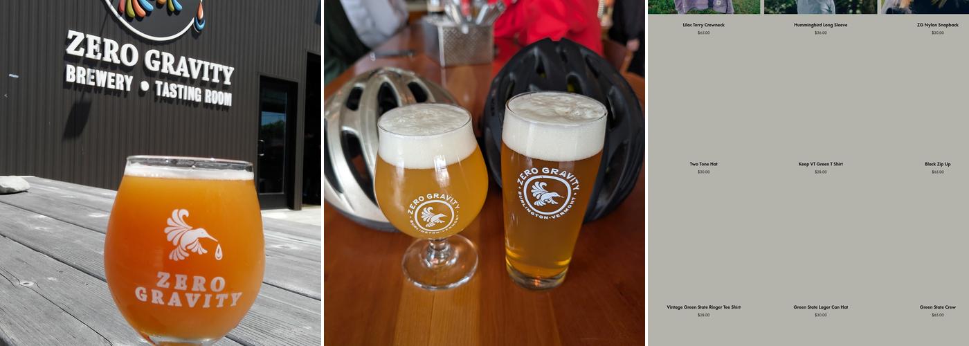 Zero Gravity Brewery Menu