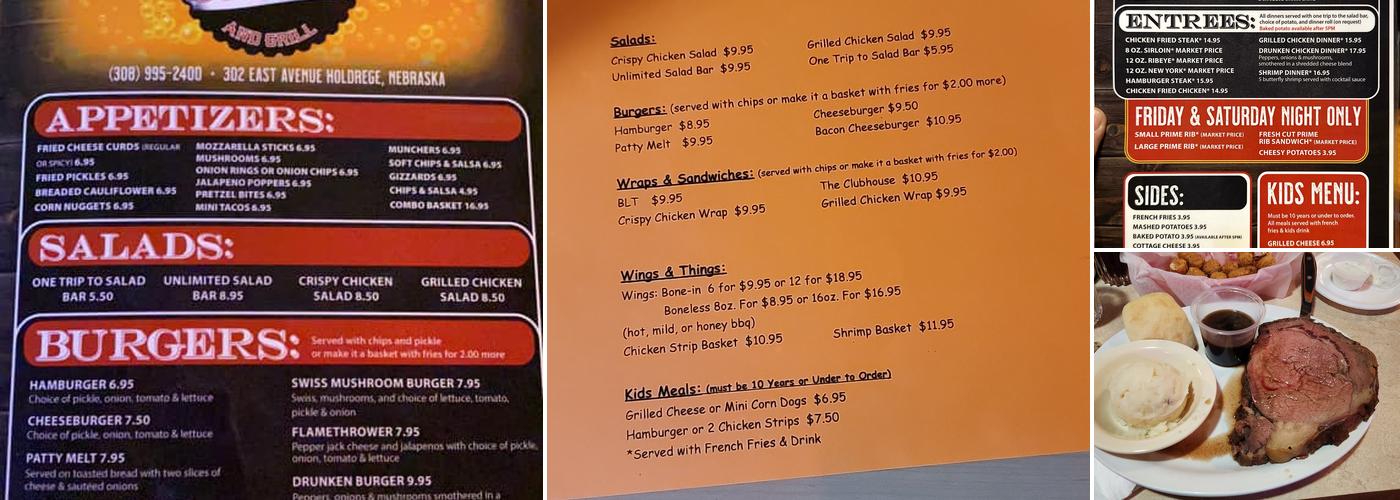 J.B.'s Sports Bar and Grill Menu