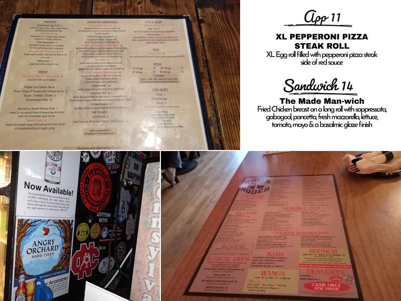 Krick Wuder Saloon and Restaurant Menu