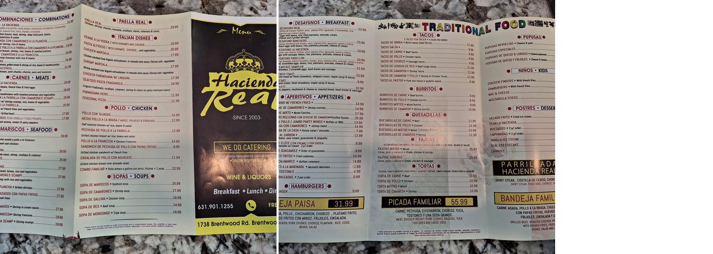 Los Parceros Resturant Menu