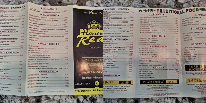 Los Parceros Resturant Menu