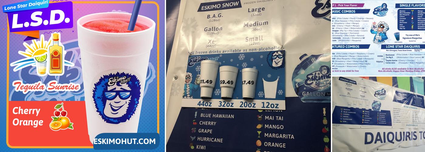 Eskimo Hut - Frozen Daiquiris To-Go Menu