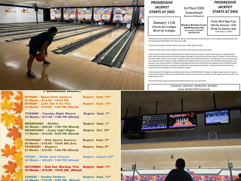 Bandera Bowling Center Menu