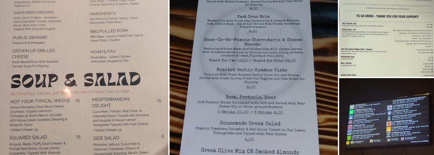 J Squared Barrel House Menu