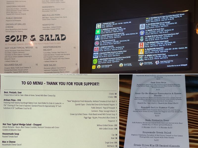J Squared Barrel House Menu