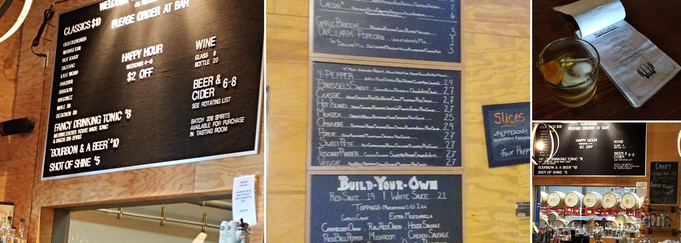 Old Log Cabin Distillery Menu