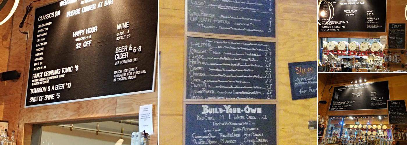 Old Log Cabin Distillery Menu