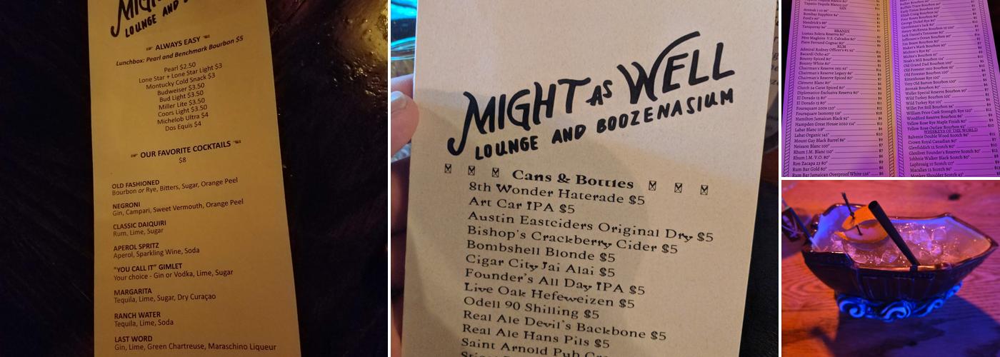 Loose Cannon Bar Menu