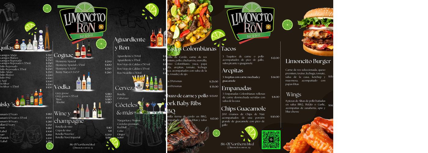 Limoncito con Ron Menu