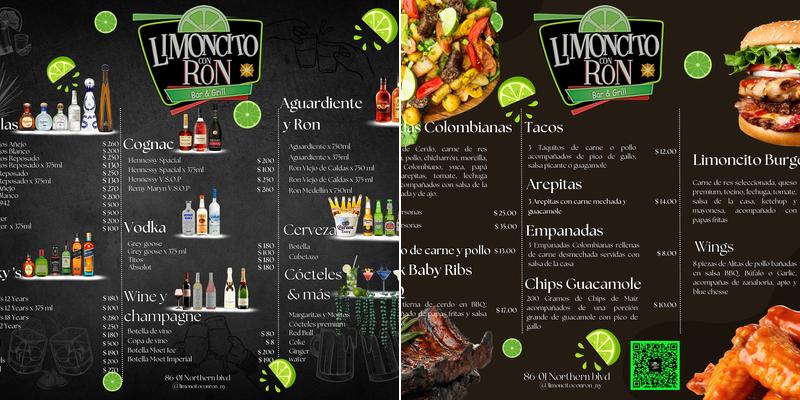 Limoncito con Ron Menu