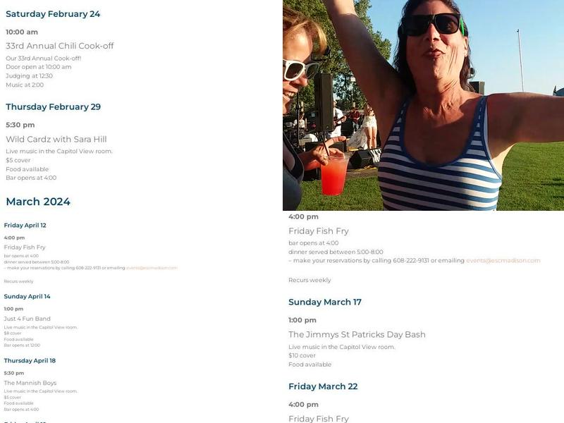 The East Side Club Menu