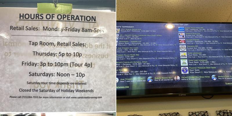 Sand Creek Brewing Company Menu