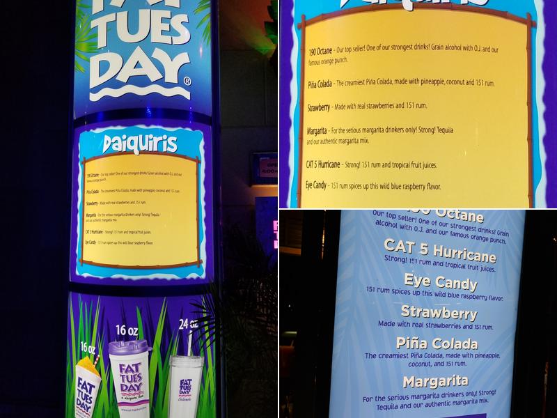 Fat Tuesday Menu