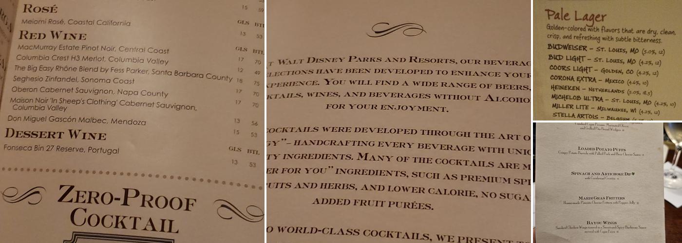 River Roost Menu