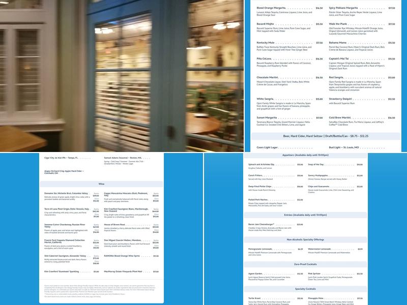 Gurgling Suitcase Menu