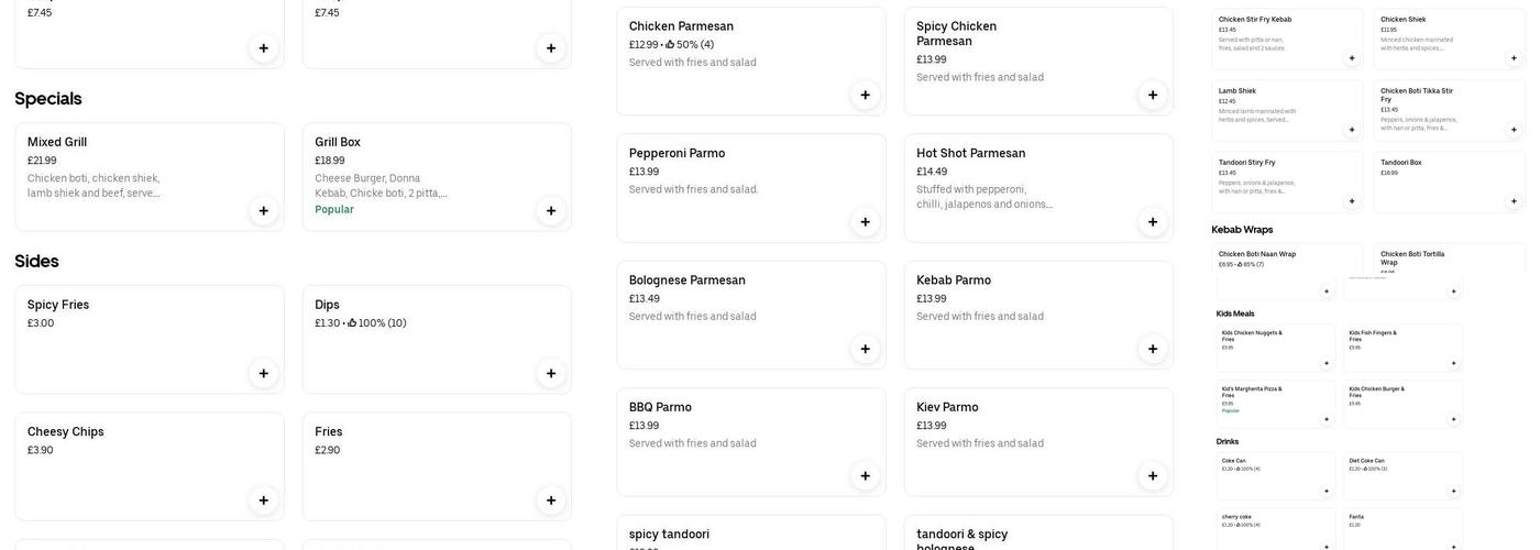Grill N Chill - Peterlee Menu