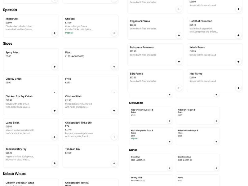 Grill N Chill - Peterlee Menu