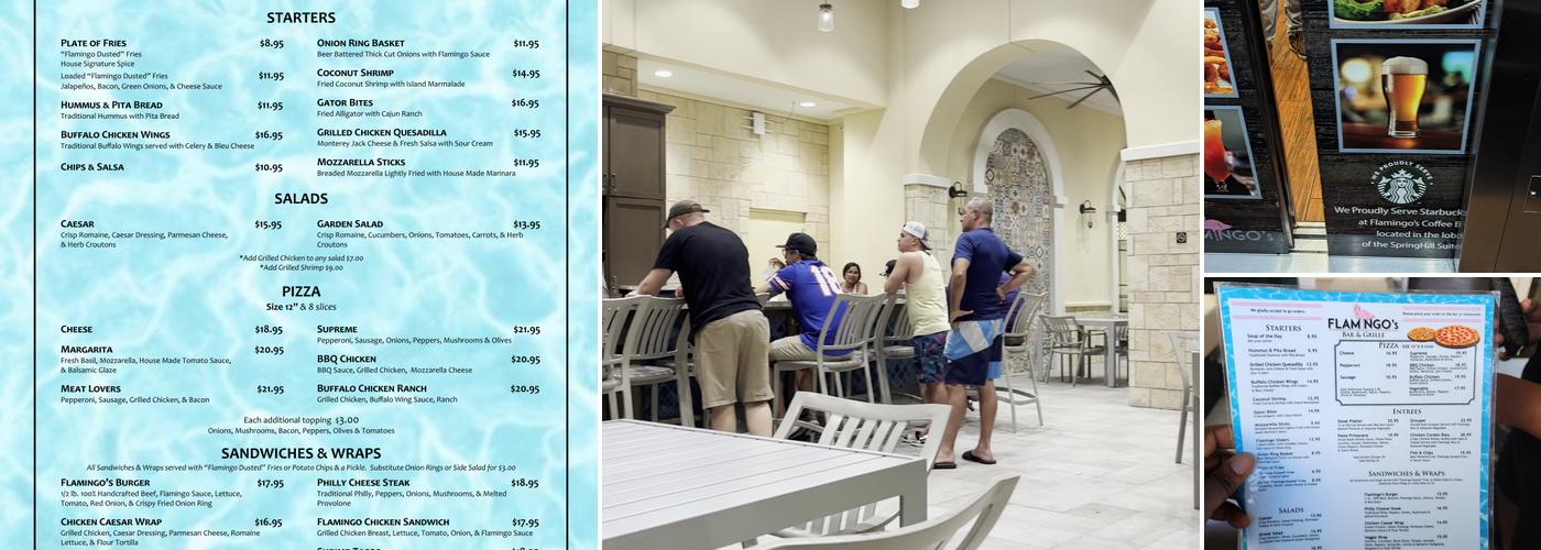 Flamingo's Bar & Grille Menu