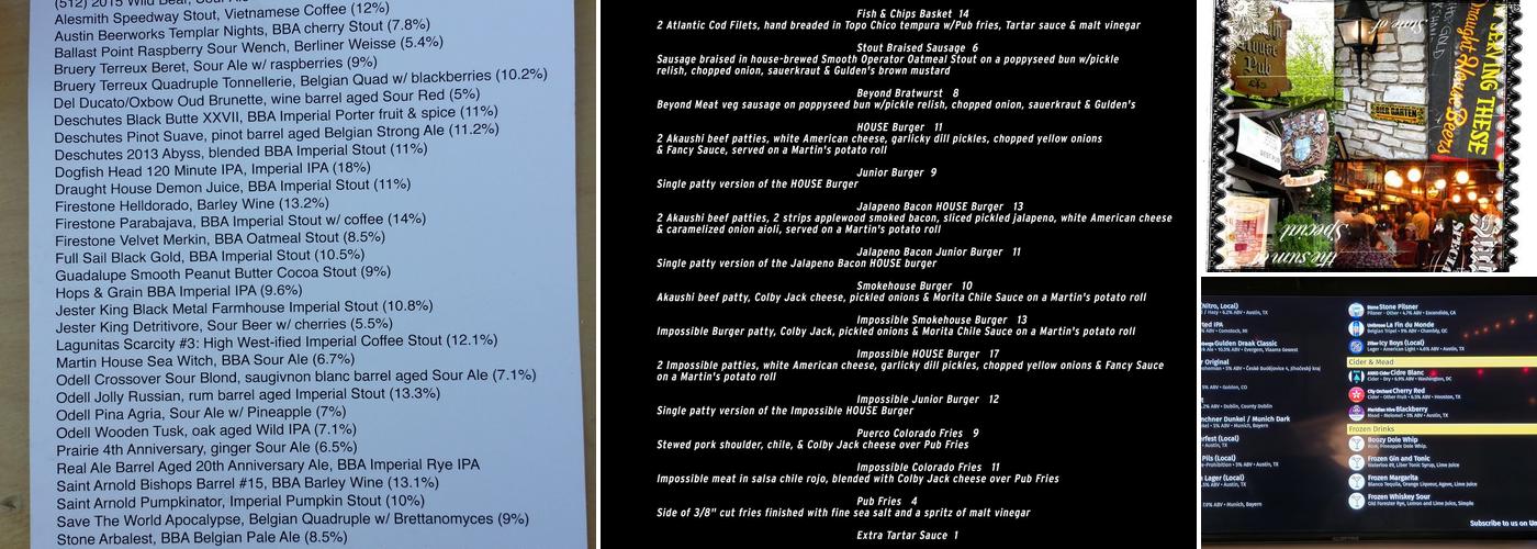 Draught House Pub & Brewery Menu