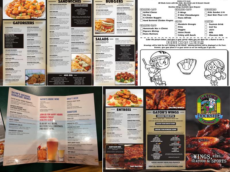 Gator's Dockside Murabella Menu