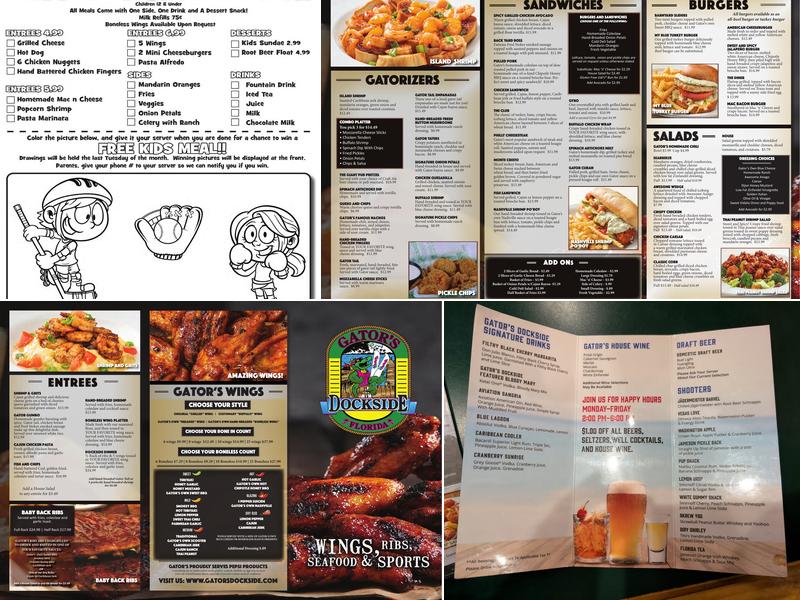 Gator's Dockside Murabella Menu