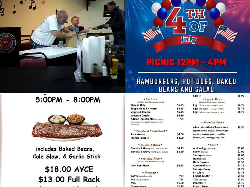 Loyal Order of Moose Menu