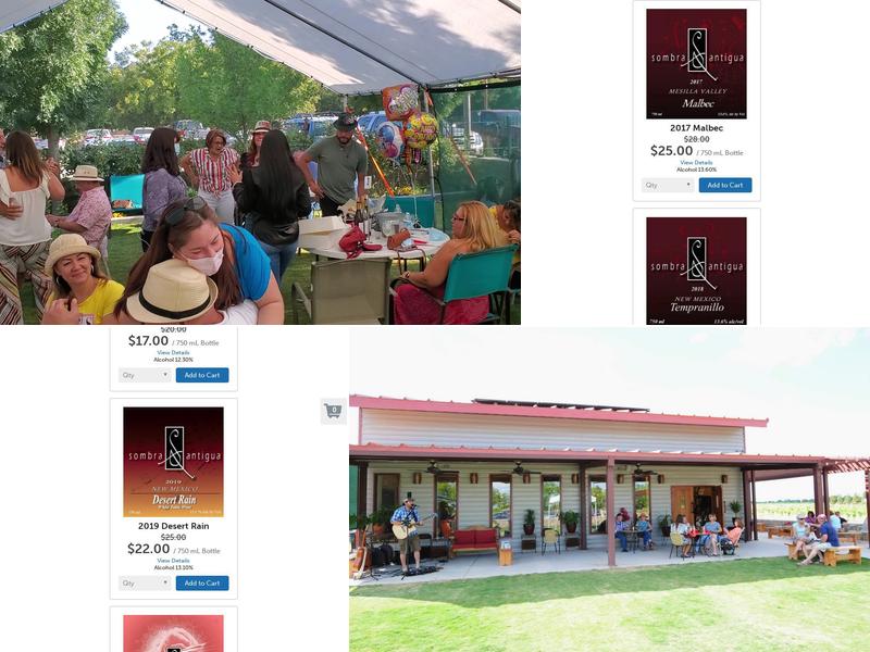 Sombra Antigua Vineyard and Winery Menu