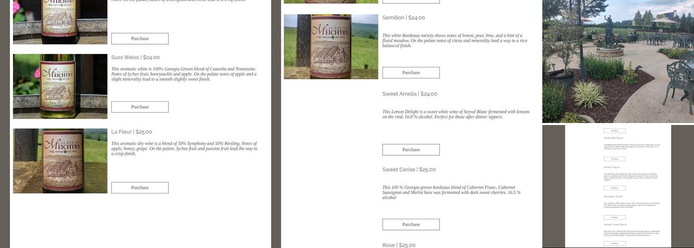 Chateau Meichtry Family Vineyard and Winery Menu