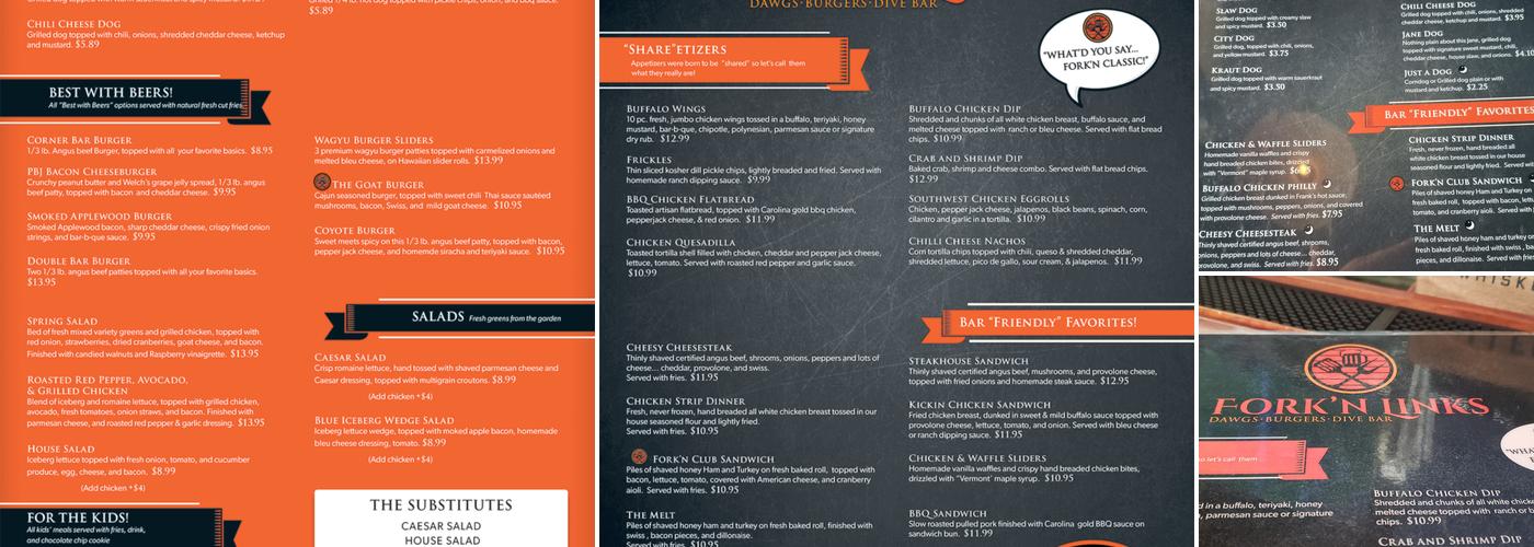 Fork'n Links Menu