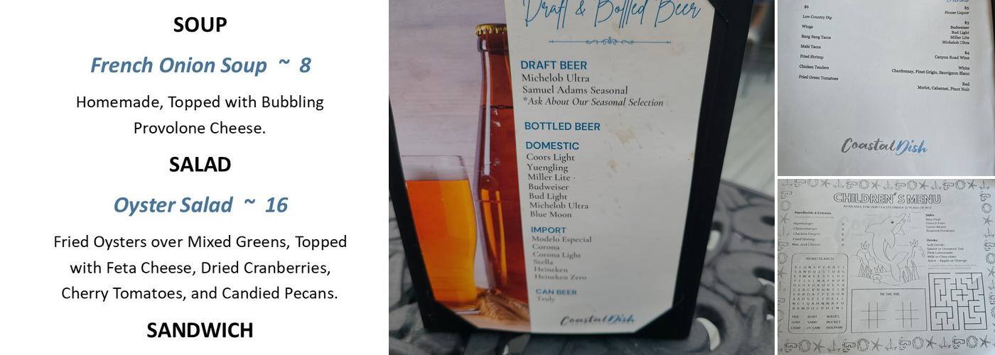 Coastal Dish Menu
