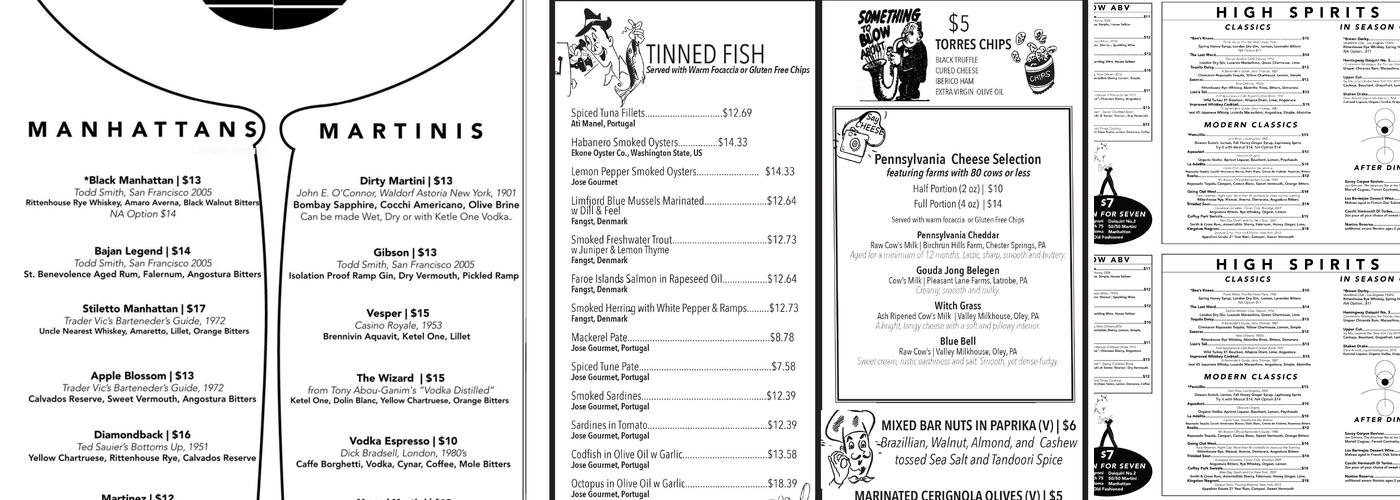 Tina's Menu