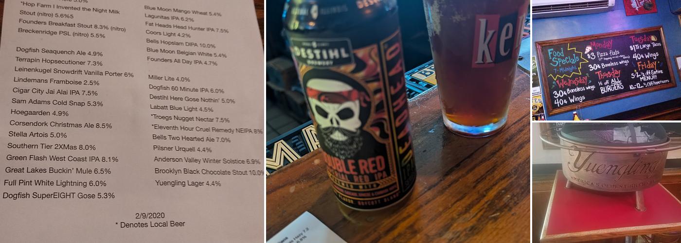 Smokin' Joe's Saloon Menu