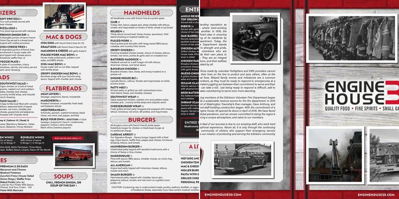 Engine House 39 Menu