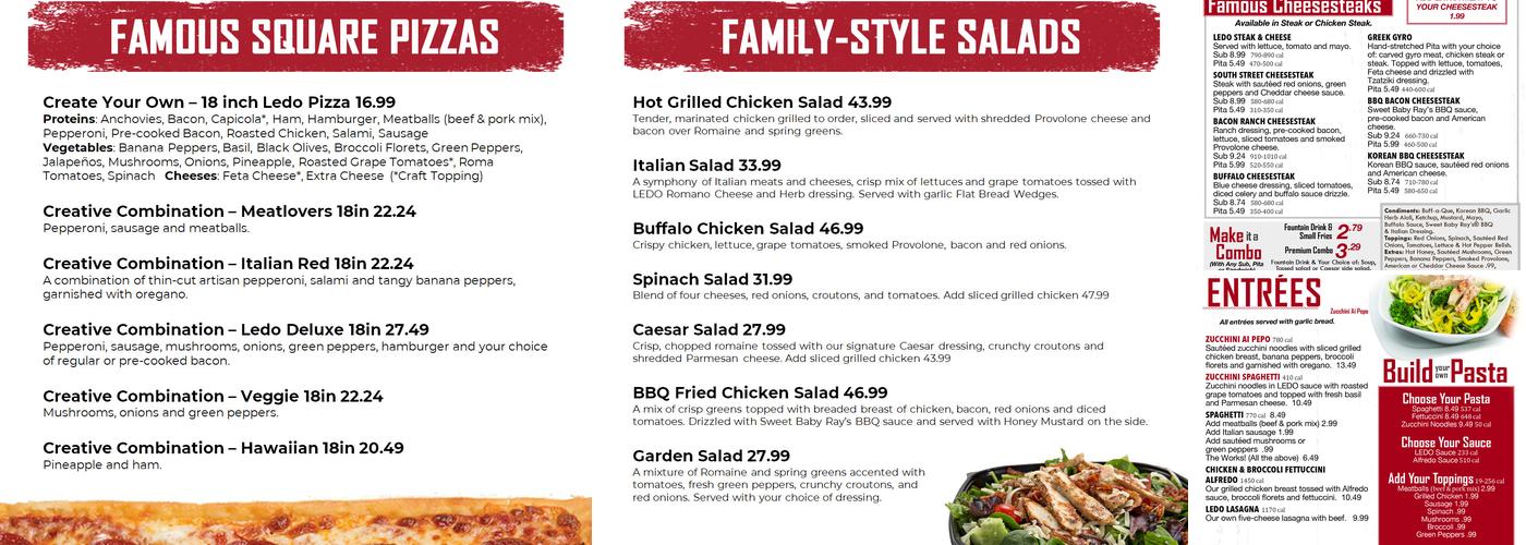 Rounds Golf & Lounge Menu