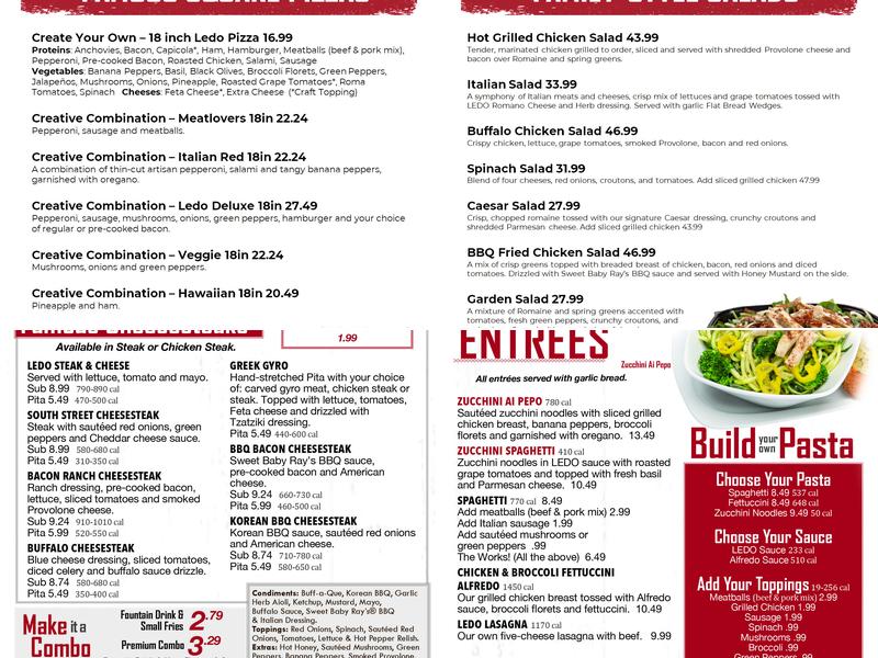 Rounds Golf & Lounge Menu