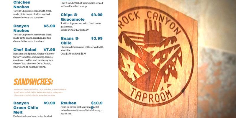 Rock Canyon Cider Menu