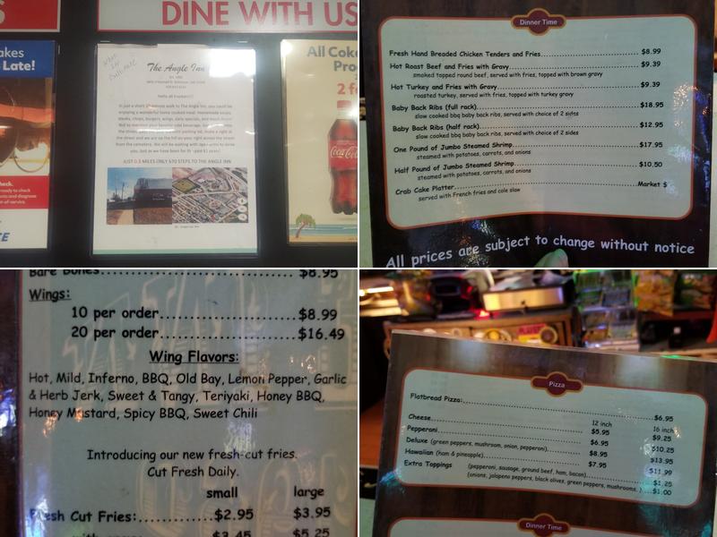 Angle Inn Menu