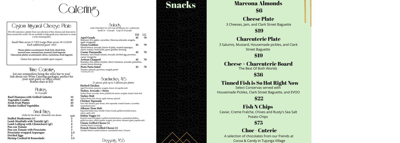 Buvette Menu
